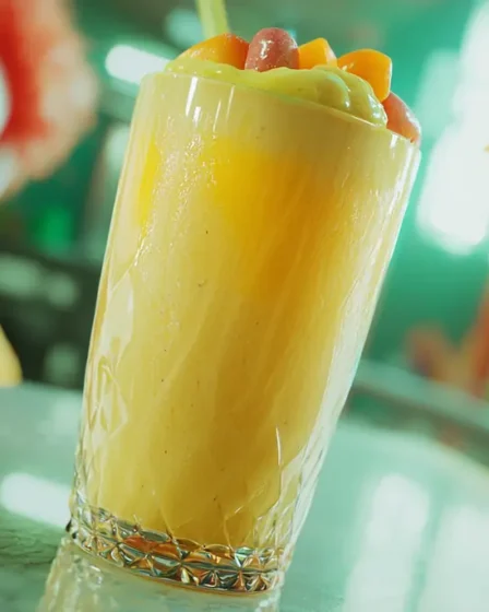Smoothie fraise mangue coriandre