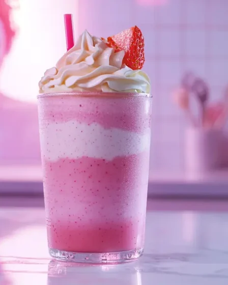 recette Smoothie fraise rhubarbe yaourt